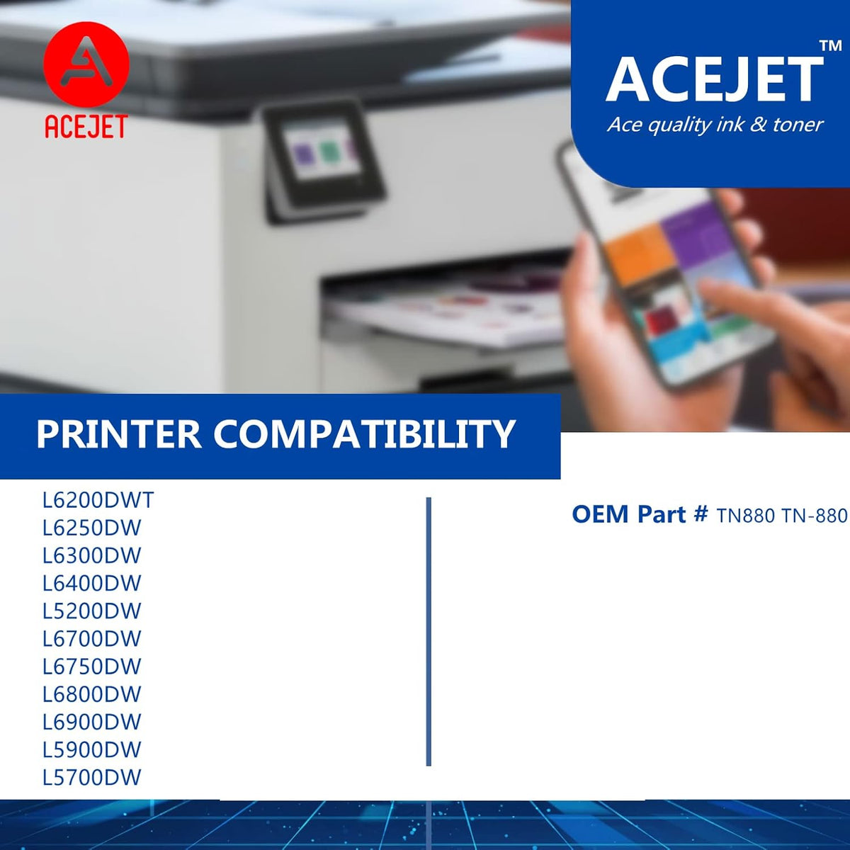 Compatible Toner Cartridge for Brother Printers (1 Black, 12,000 Pages) H159290