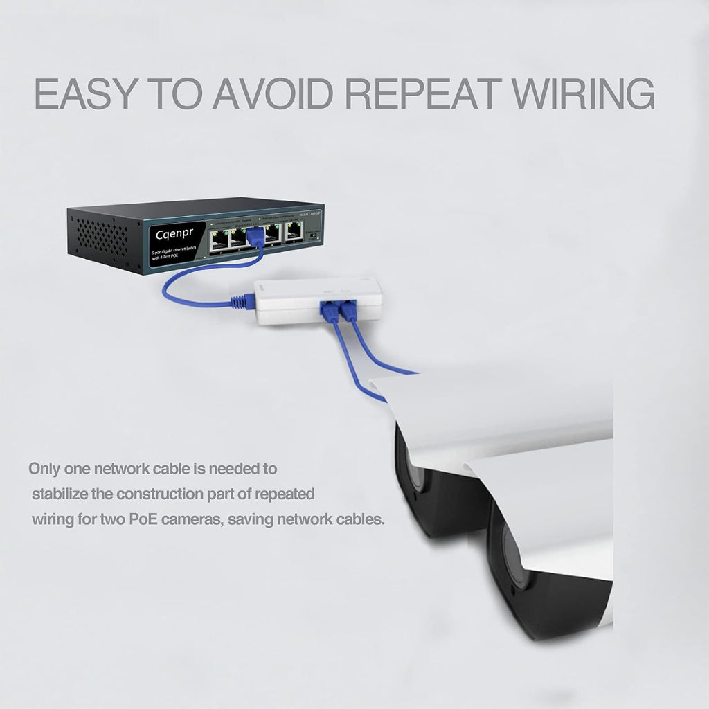 PoE Extend Switch, IEEE802.3af/at/bt, PoE++ BT Port 60W Output, Cascade 3-4 Times, Distance Extend 130M, Plug&Play W3744