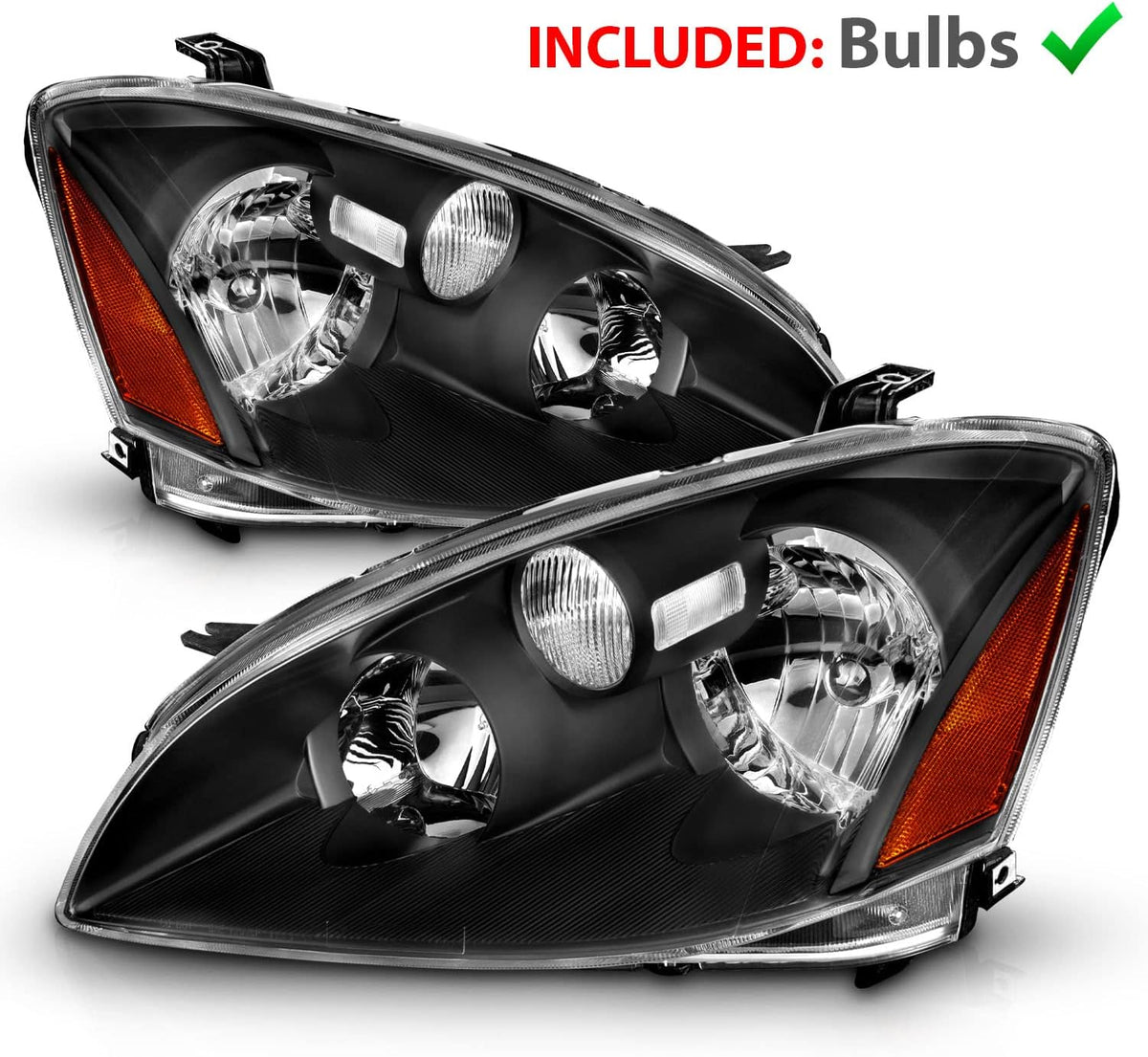 Black Replacement Headlights Set D290228