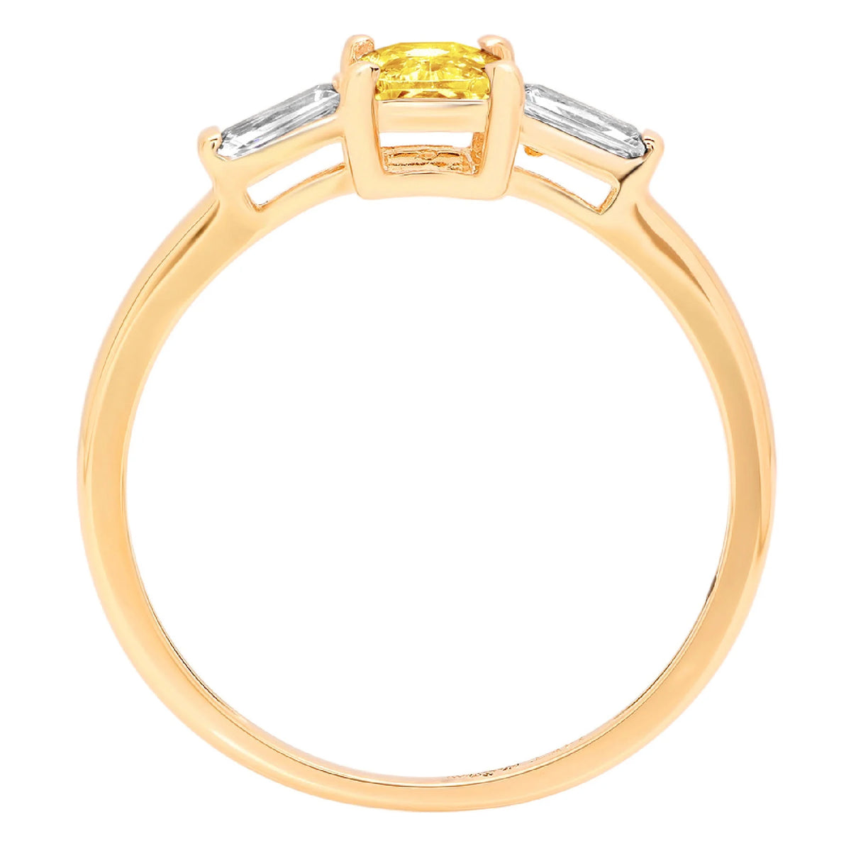 14k yellow gold 3 stone ring size 7 G75580