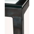 Clear Tempered Glass Bar Table with White Base O20653