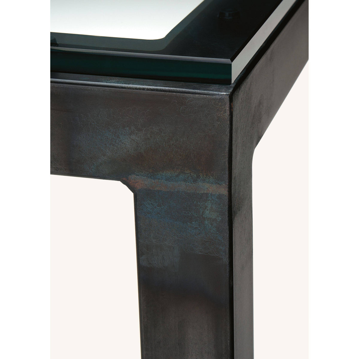 Clear Tempered Glass Bar Table with White Base O20653