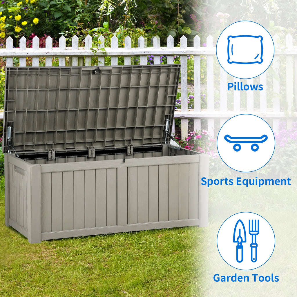120 Gallon Weatherproof Outdoor Storage Deck Box G854