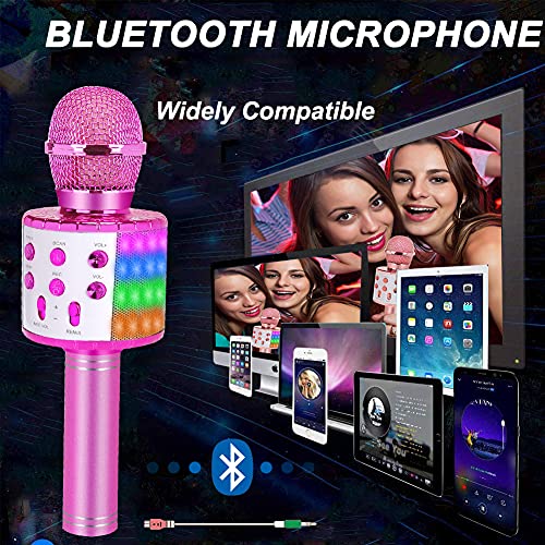 Bluetooth Karaoke Microphone with Led Lights N605926