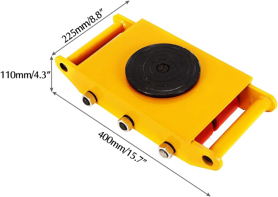 Industrial Dolly Skate Cast Steel Roller 360° Rotation 8T I139472