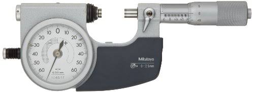Dial Indicating Micrometer, 0-25mm Range, 0.001mm Graduation F663