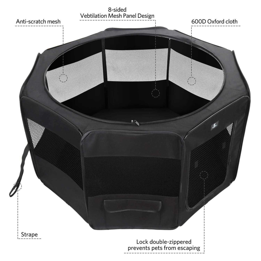 Portable Foldable Pet Playpen 600D Oxford Cloth R863