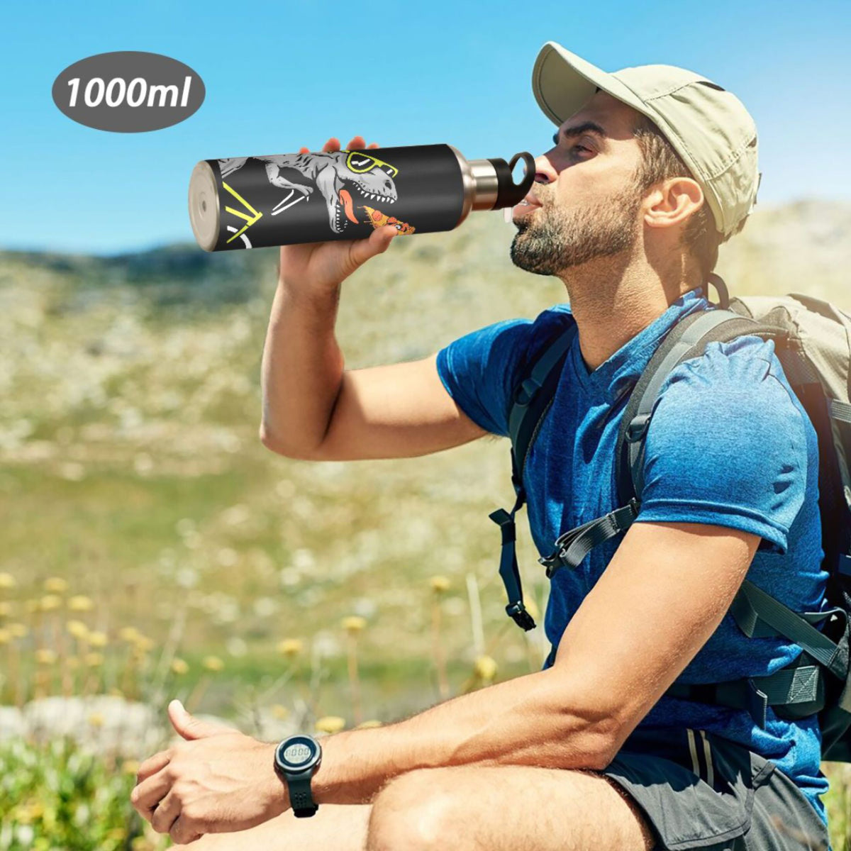 Stainless Steel Insulated Water Bottle with Straw Lid K948