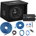 Single 10" Loaded Enclosure Subwoofer Bass Package with Amplifier A72461