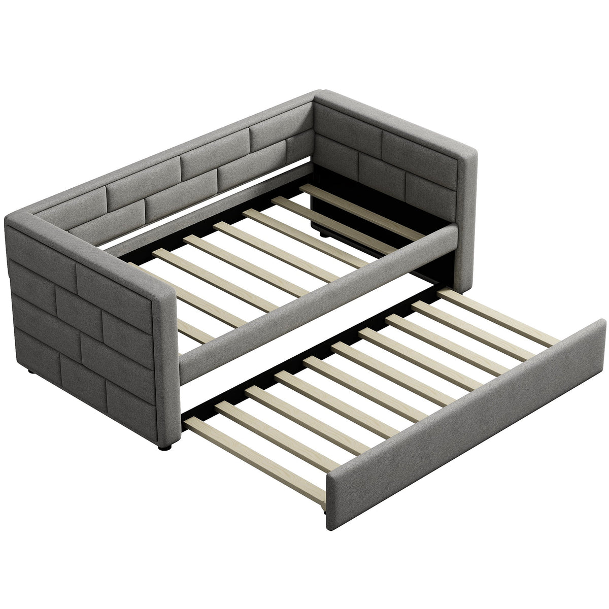Pull Out Full Size Upholstered Sofa Bed with Rollers Z511390