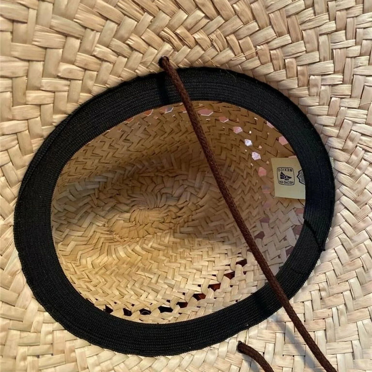 NATURAL STRAW HAT Wide Brim Sombrero Q26034