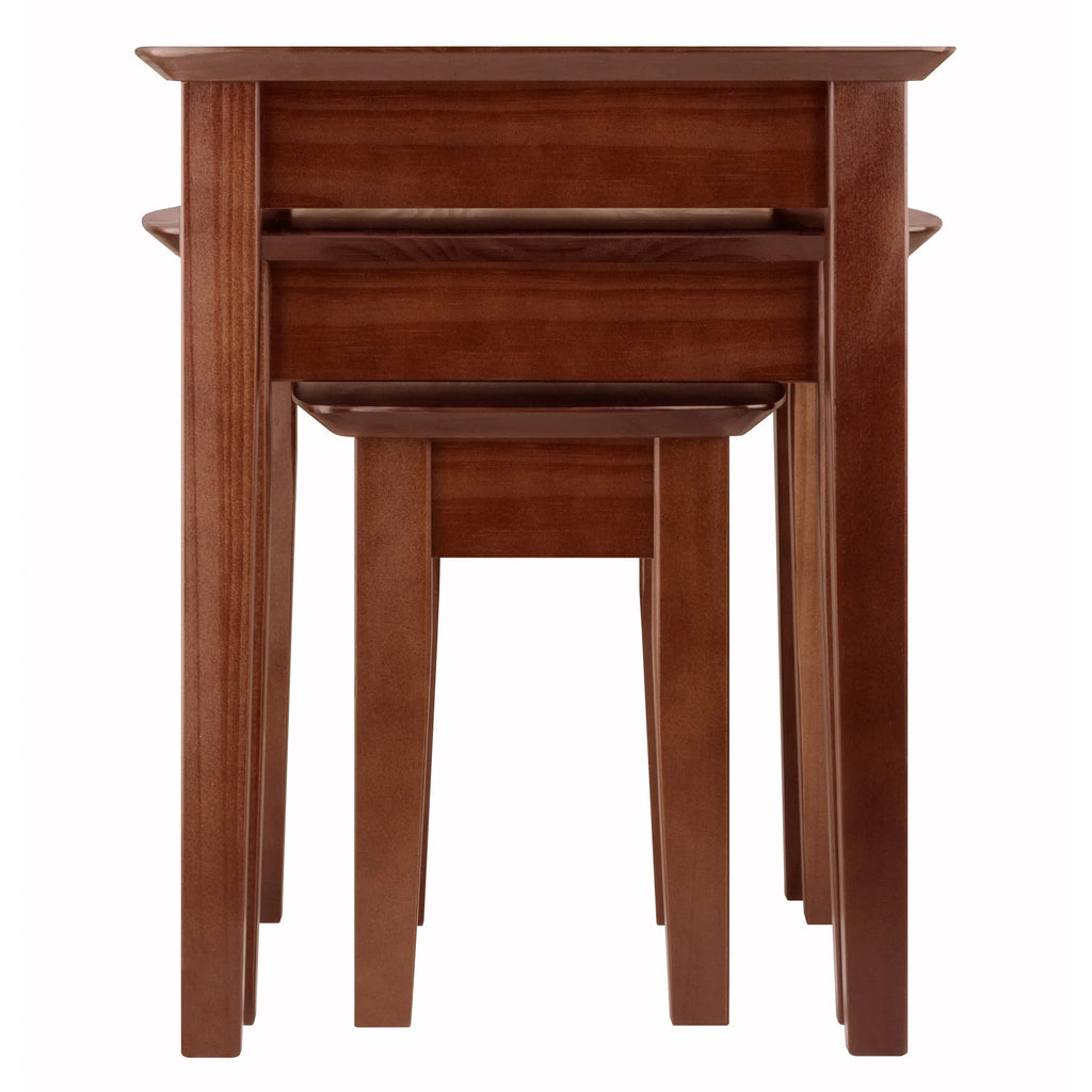 3-Pc Walnut Finish Nesting Table Set X90810