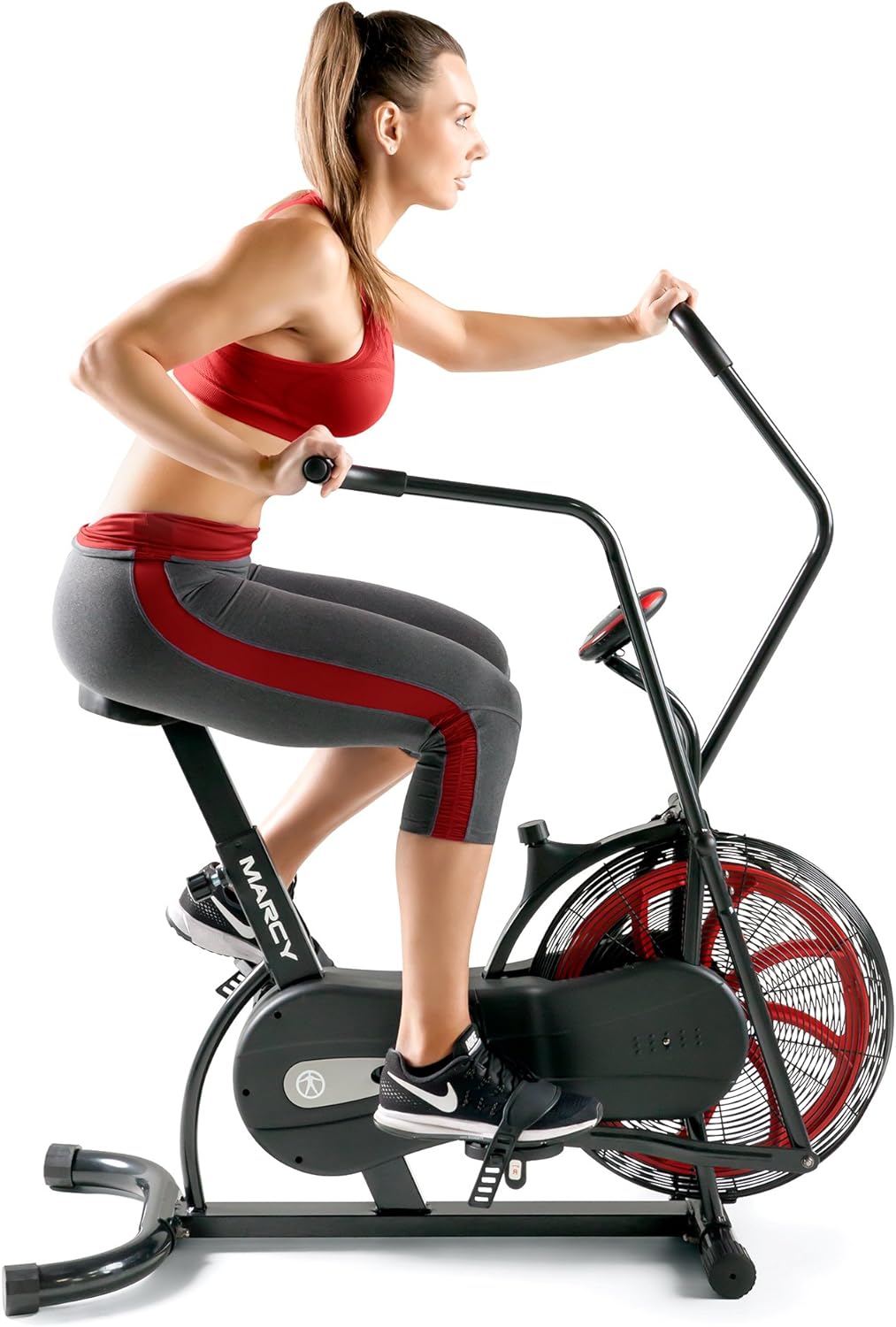 Red and Black Fan Exercise Bike W116
