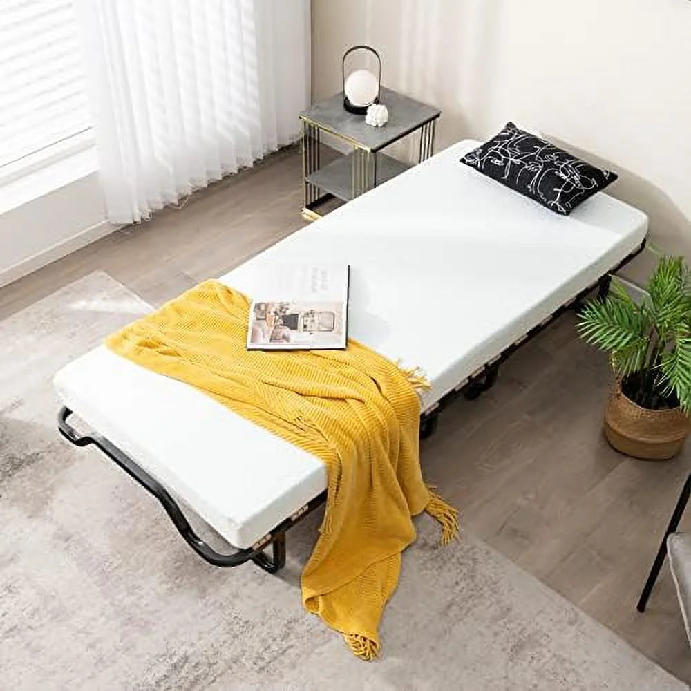 Folding Bed with 4 Inch Memory Foam Mattress N250646