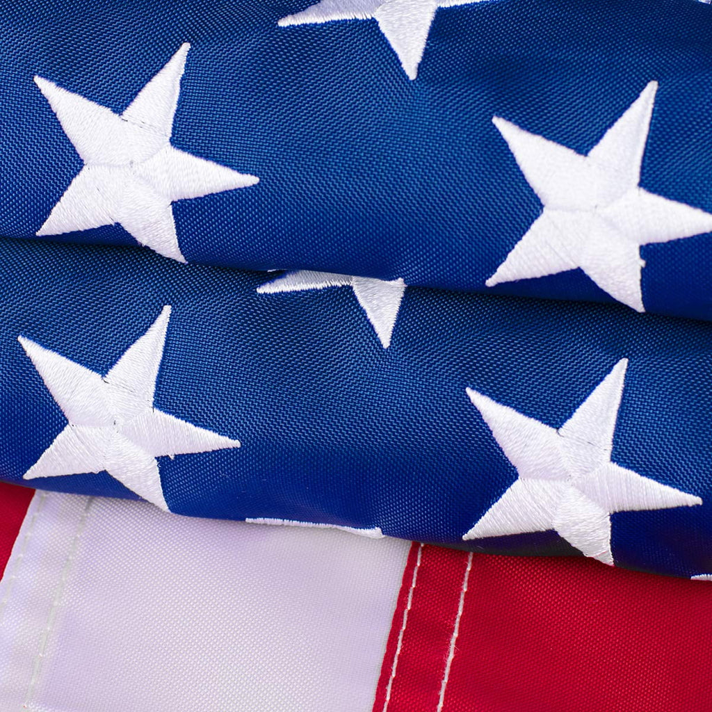 10x15 FT Nylon American Flag with Embroidered Stars Y64723