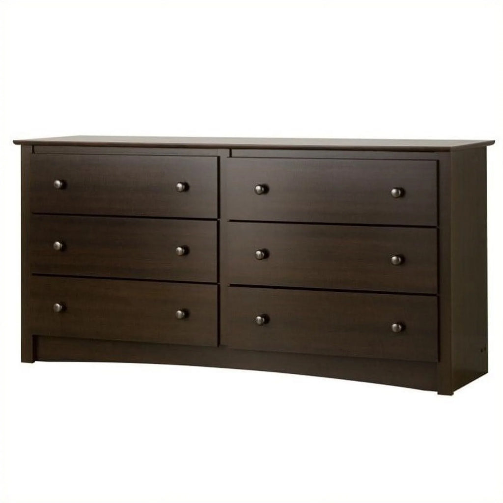 6 Drawer Wood Dresser S621