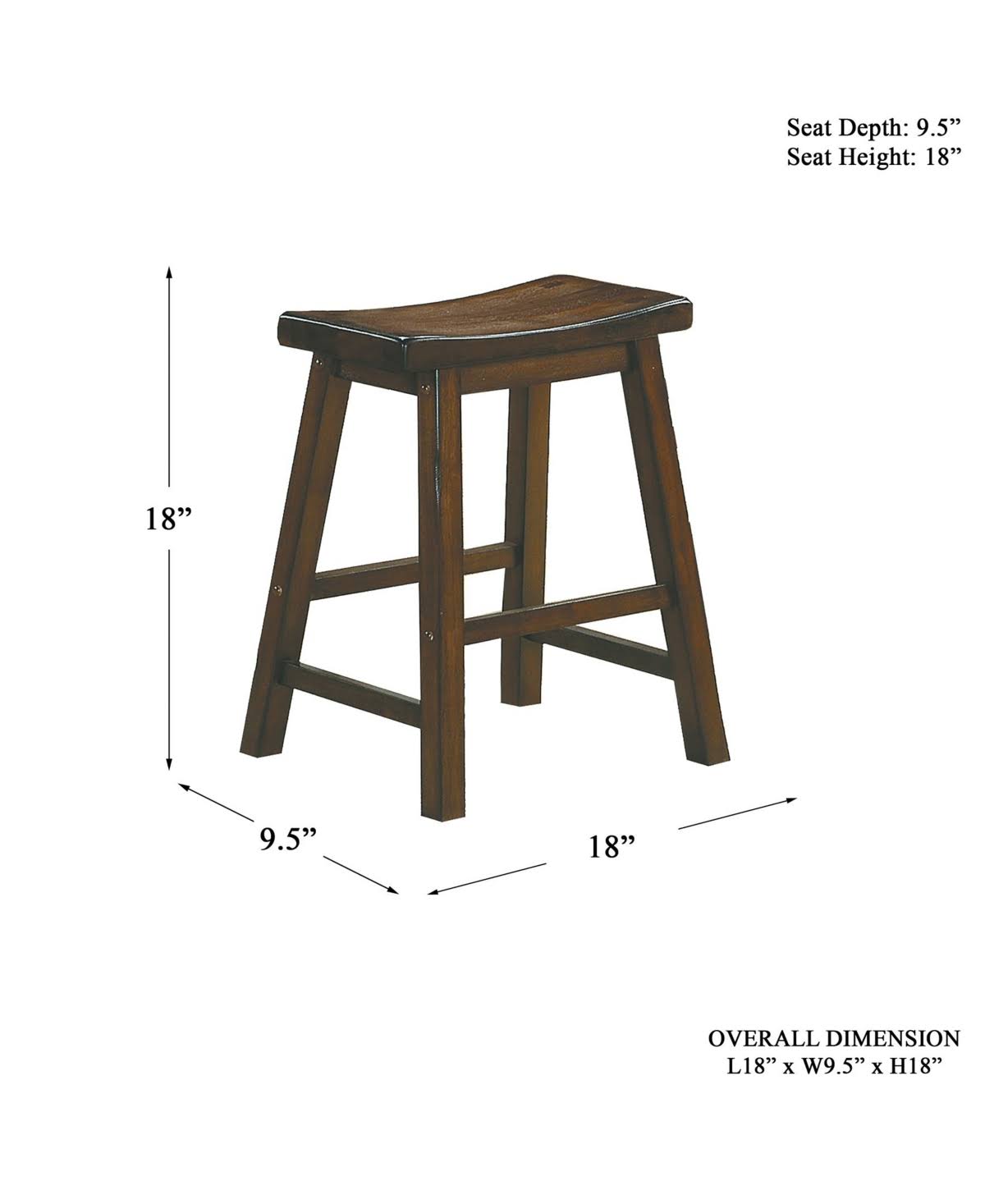 Saddleback Oak Stool Set of 2 Y665644