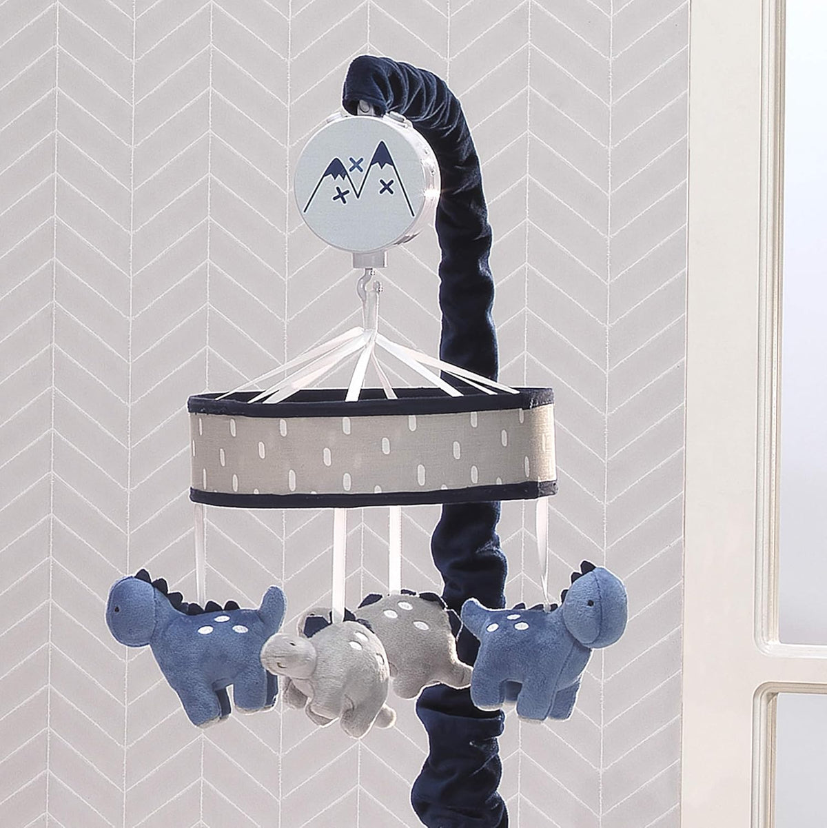 Blue/Gray Dinosaur Musical Baby Crib Mobile A73662
