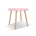 30x22 Round Kids Table in Maple/Pink F307979