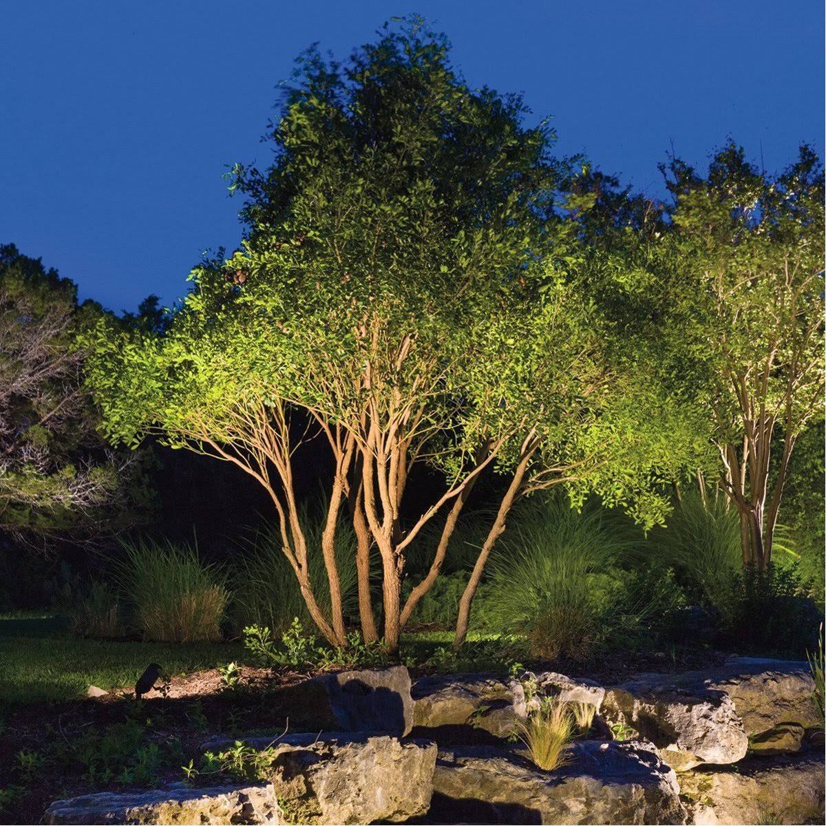 Textured Black Landscape Light S7535