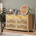 Natural 7 Drawer Rattan Dresser L31263