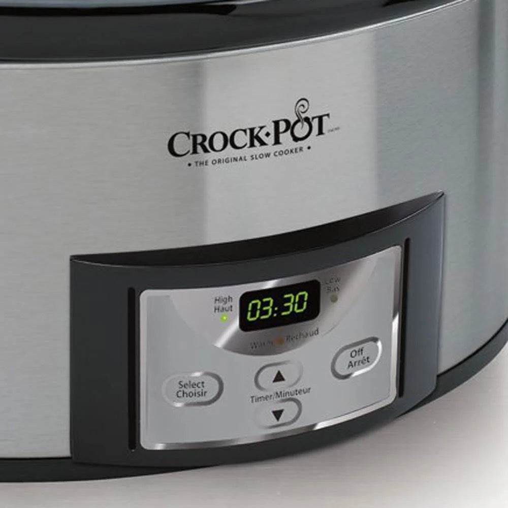 6 Quart Oval Slow Cooker Stainless Steel G39935