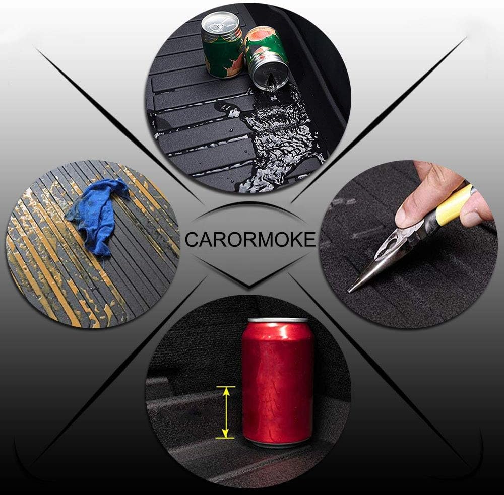 Black Cargo Liner Trunk Mat Floor Mat Cargo Tray Pack of 2 O831735