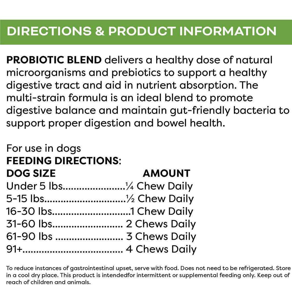 Probiotic Blend Digestive Support Soft Dog Chews O93079