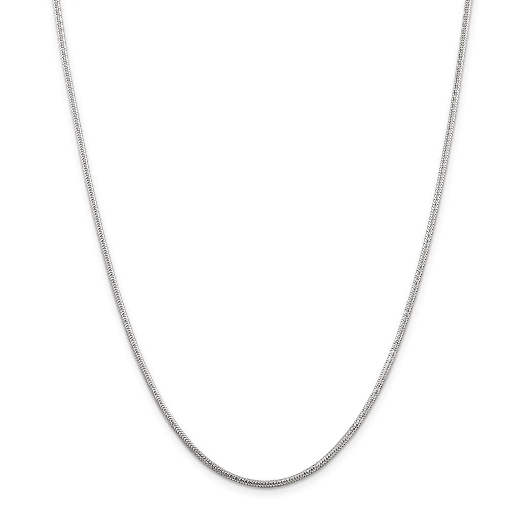 Sterling Silver 1.6mm Round Snake Chain B646