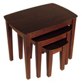 3-Pc Walnut Finish Nesting Table Set X90810