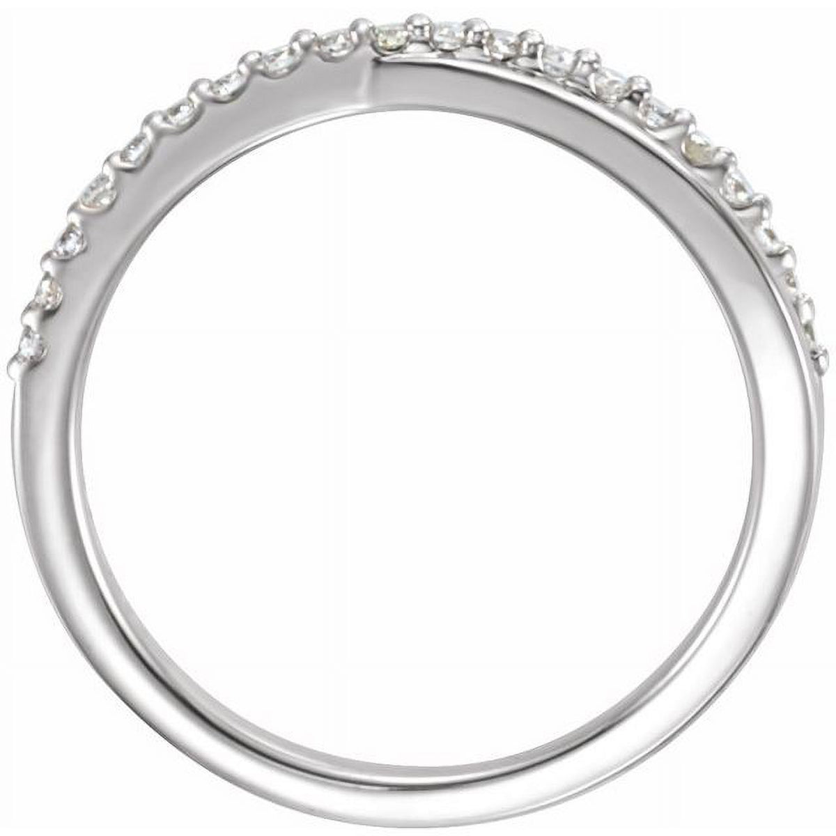 Platinum Natural Diamond Criss-Cross Ring B636633