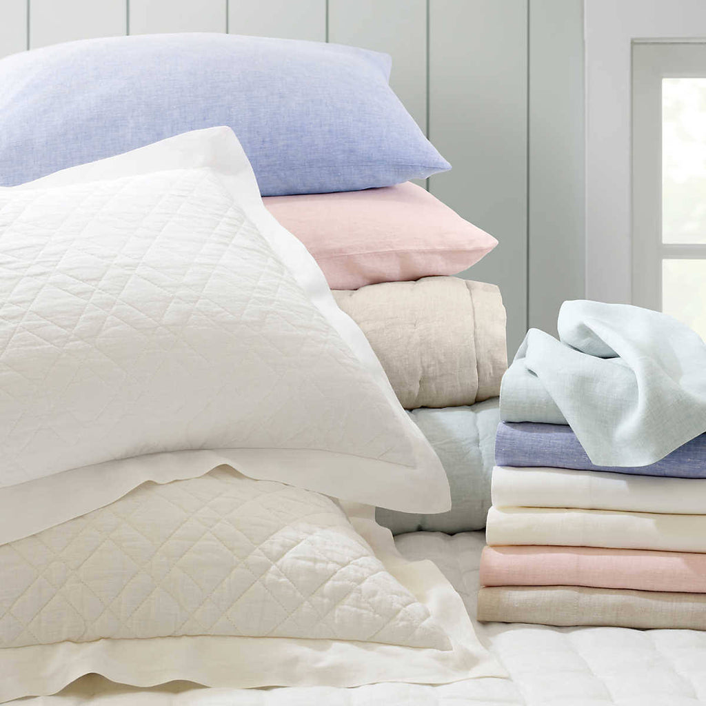 French Blue Linen Duvet Cover Twin D3345