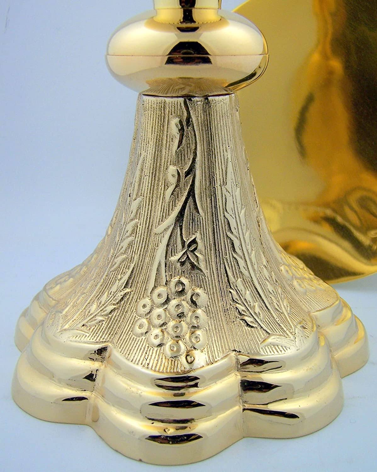 Gold Gild Priest Chalice & Paten E369422