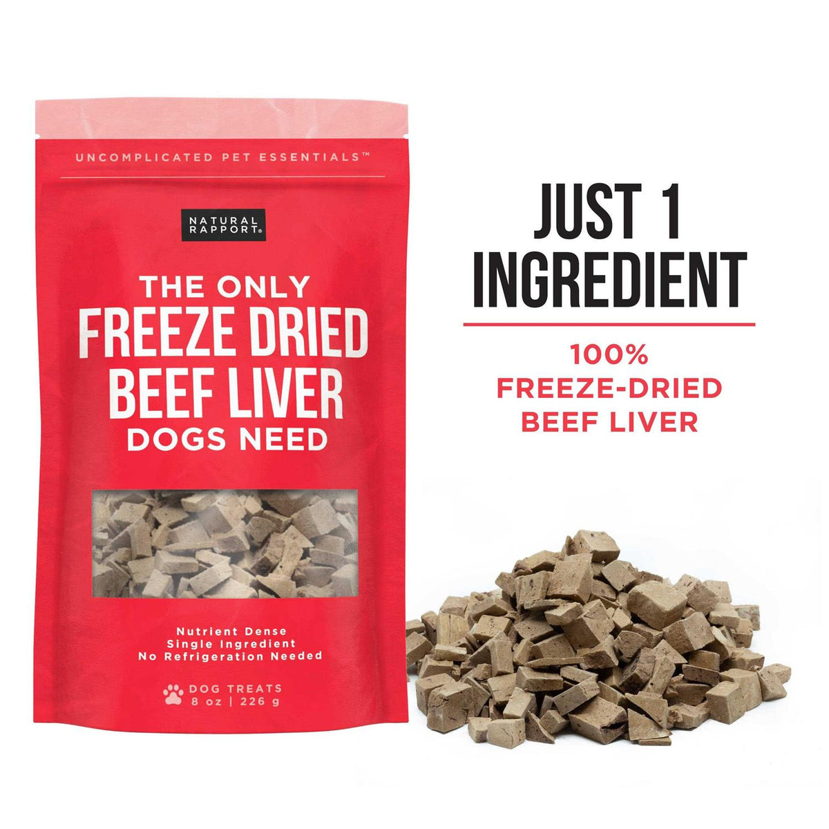 Freeze Dried Beef Liver Dog Treats W19400