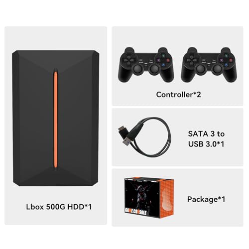 500G Hard Drive Retro Gaming Console with 3762 Games Y3722
