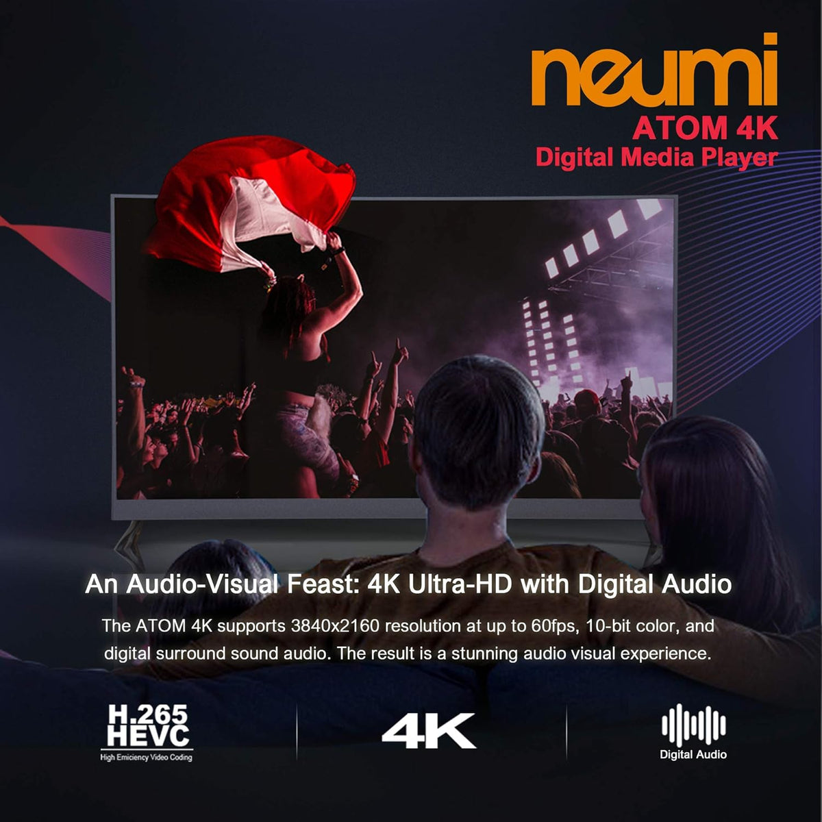 4K Ultra-HD Digital Media Player for USB Drives and SD Cards A314