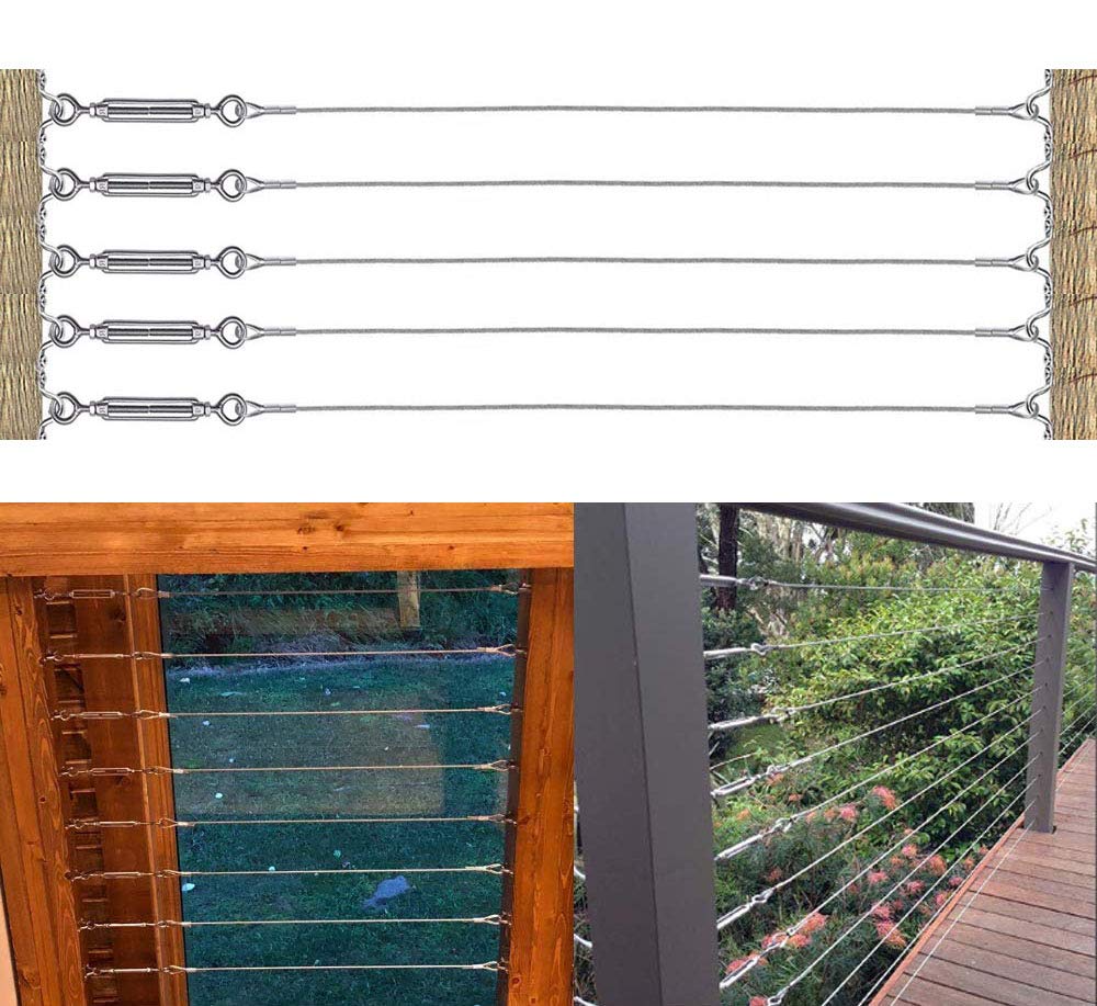 1/8 Cable Railing Kit with 400ft Stainless Steel Cable Wire S3812