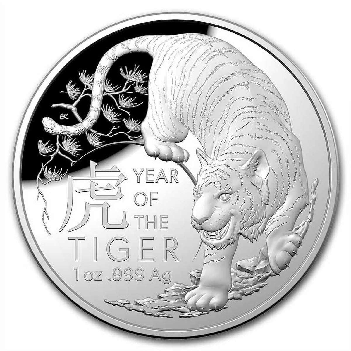1 oz Silver Lunar Year of the Tiger Domed Proof Coin O17626