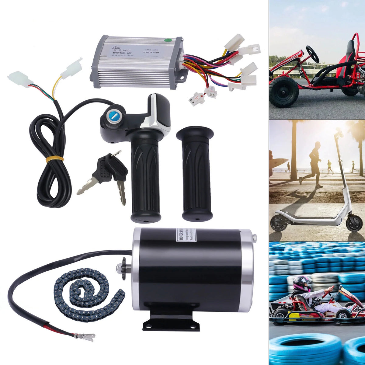 48V 3 Speed Gears Brush Electric Bicycle Conversion Kit T854510