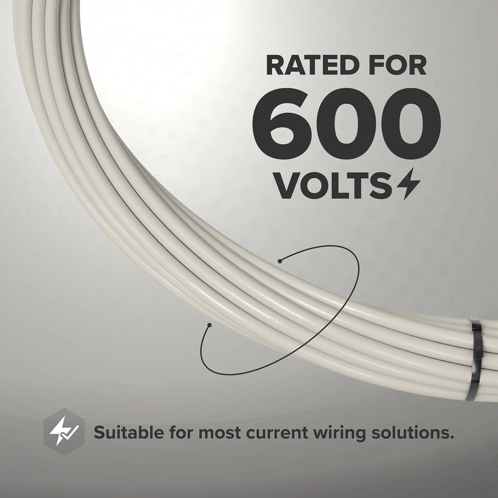 50 Feet 14 AWG White Insulated Stranded Copper THHN THWN Wire X38391