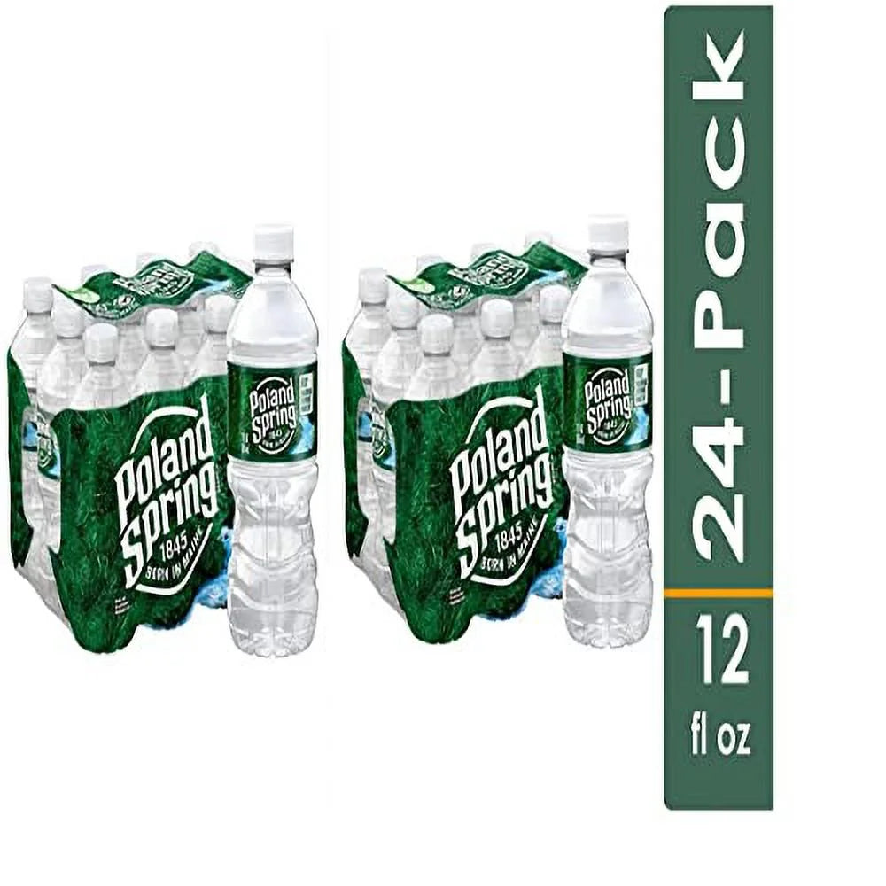 24 x 12 fl oz Natural Spring Water Plastic Bottles L610