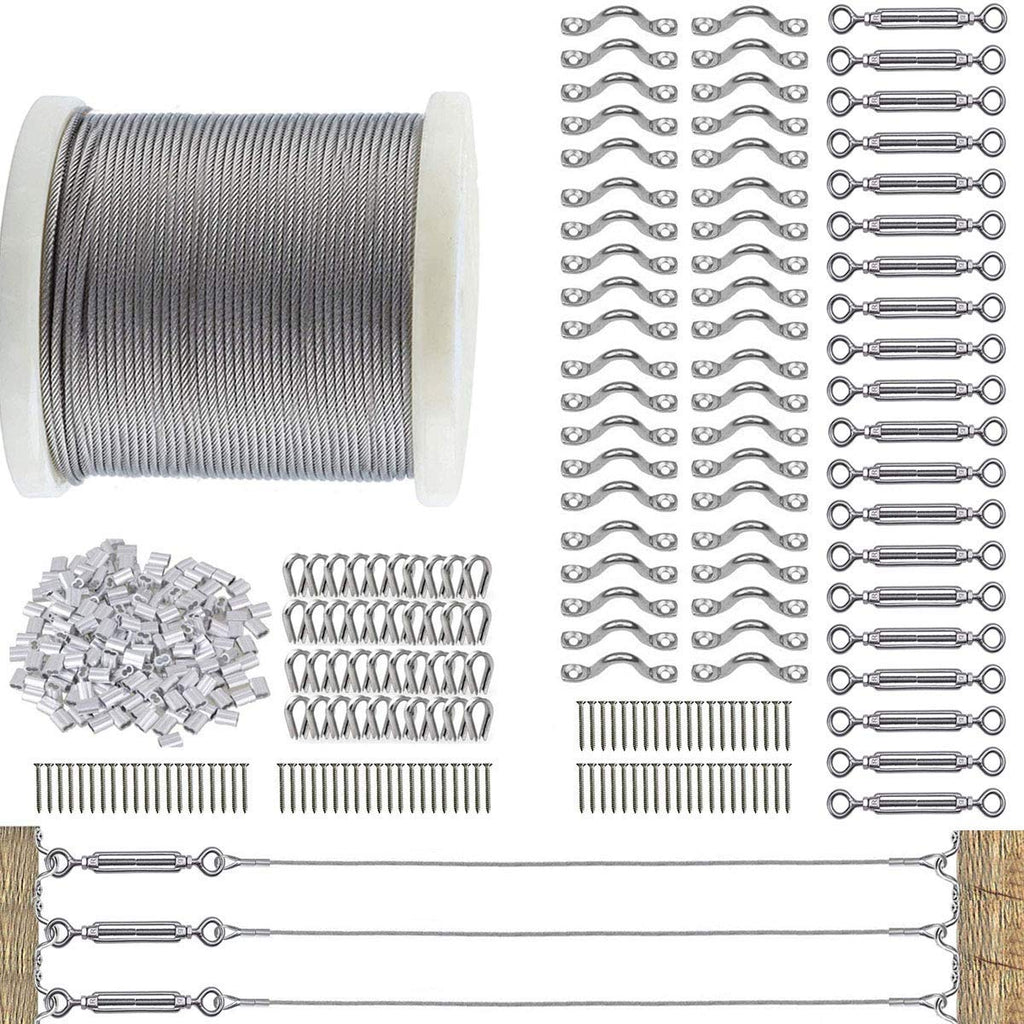 1/8 Cable Railing Kit with 400ft Stainless Steel Cable Wire S3812