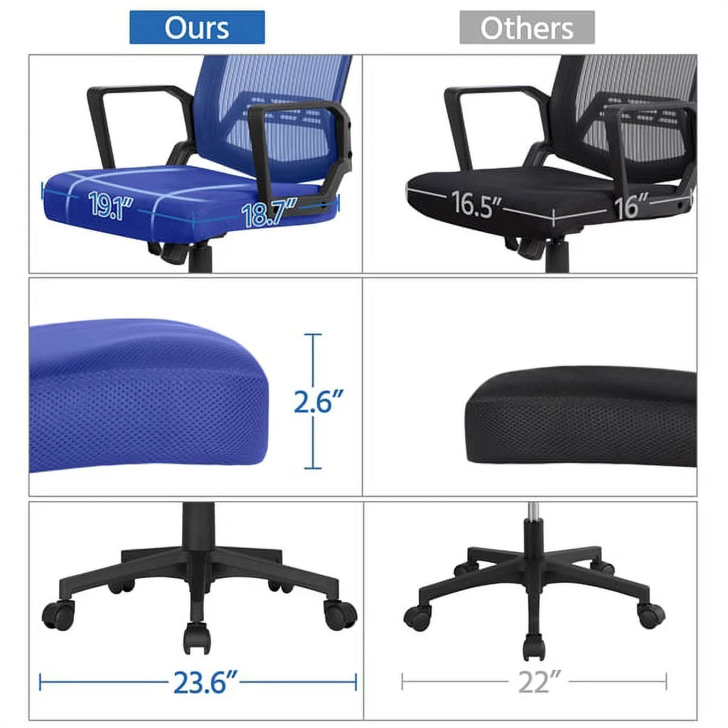 Blue Mesh Ergonomic Office Chair F39791