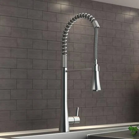 Brushed Nickel Single Handle Kitchen Faucet J257