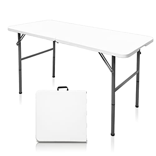 4ft Heavy Duty Portable Folding Plastic Table Z53401