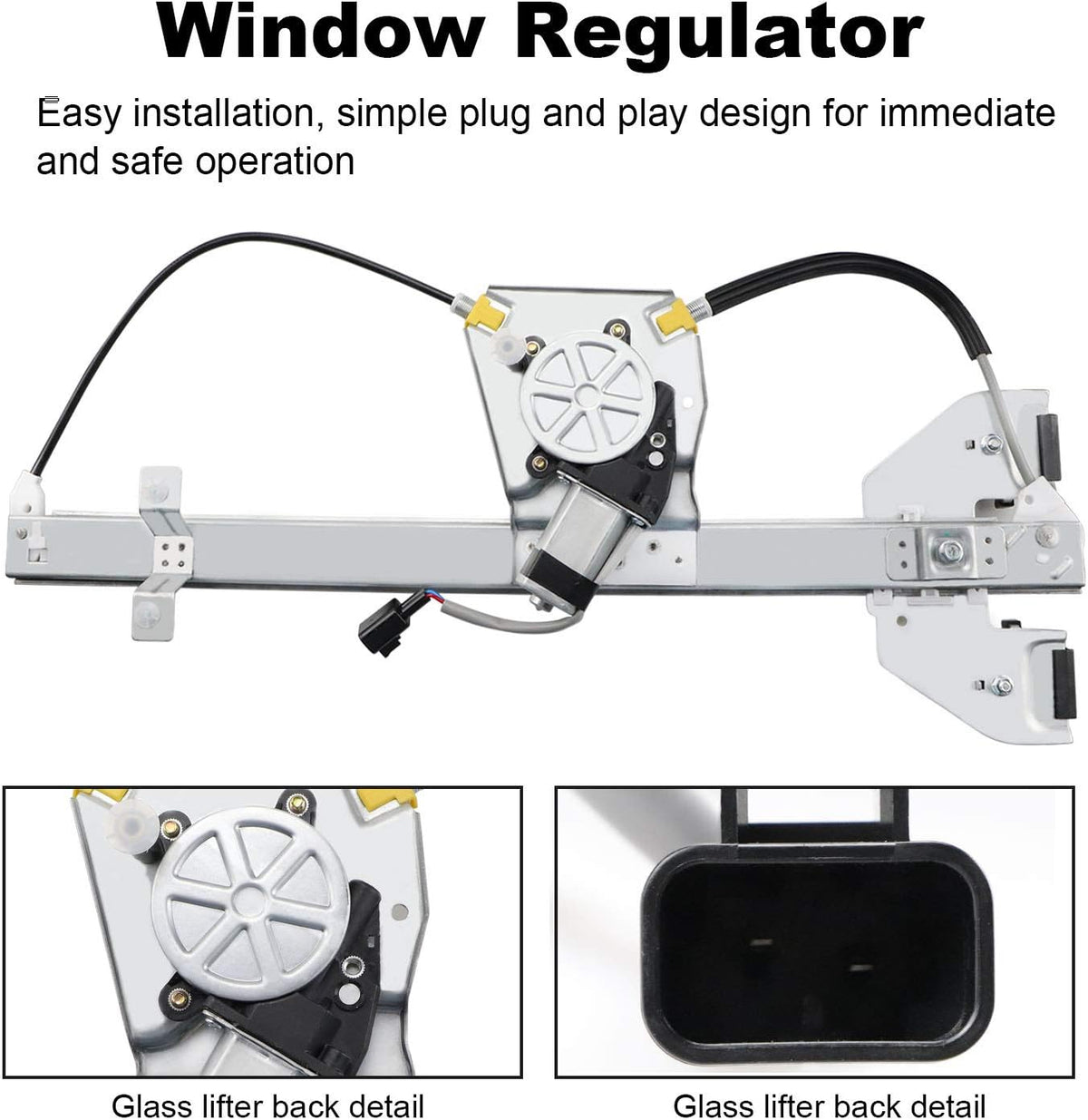 Rear Driver Left Side Power Window Regulator with Motor Pack of 2 D970341