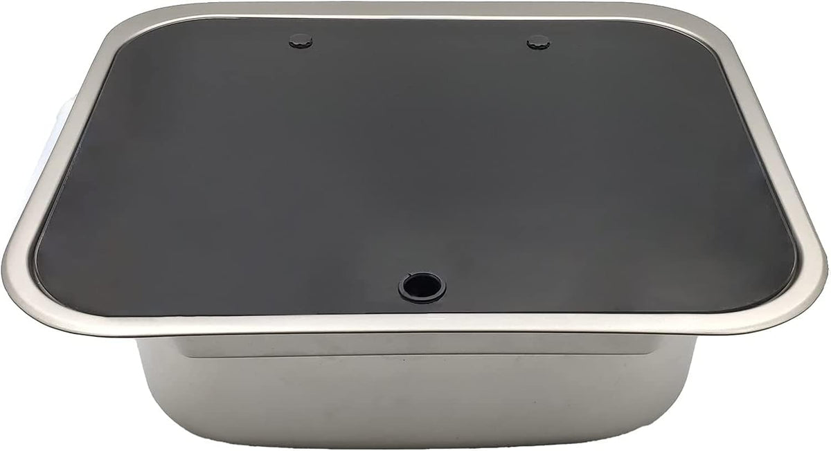 Single Bowl Stainless Steel Kitchen Basin Sink with Tempered Glass Lid N95811